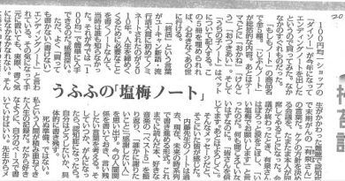 毎日新聞切り抜き