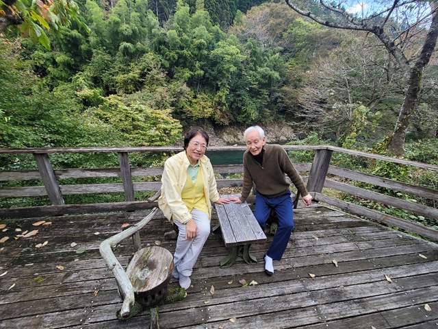 バルコニーでの写真